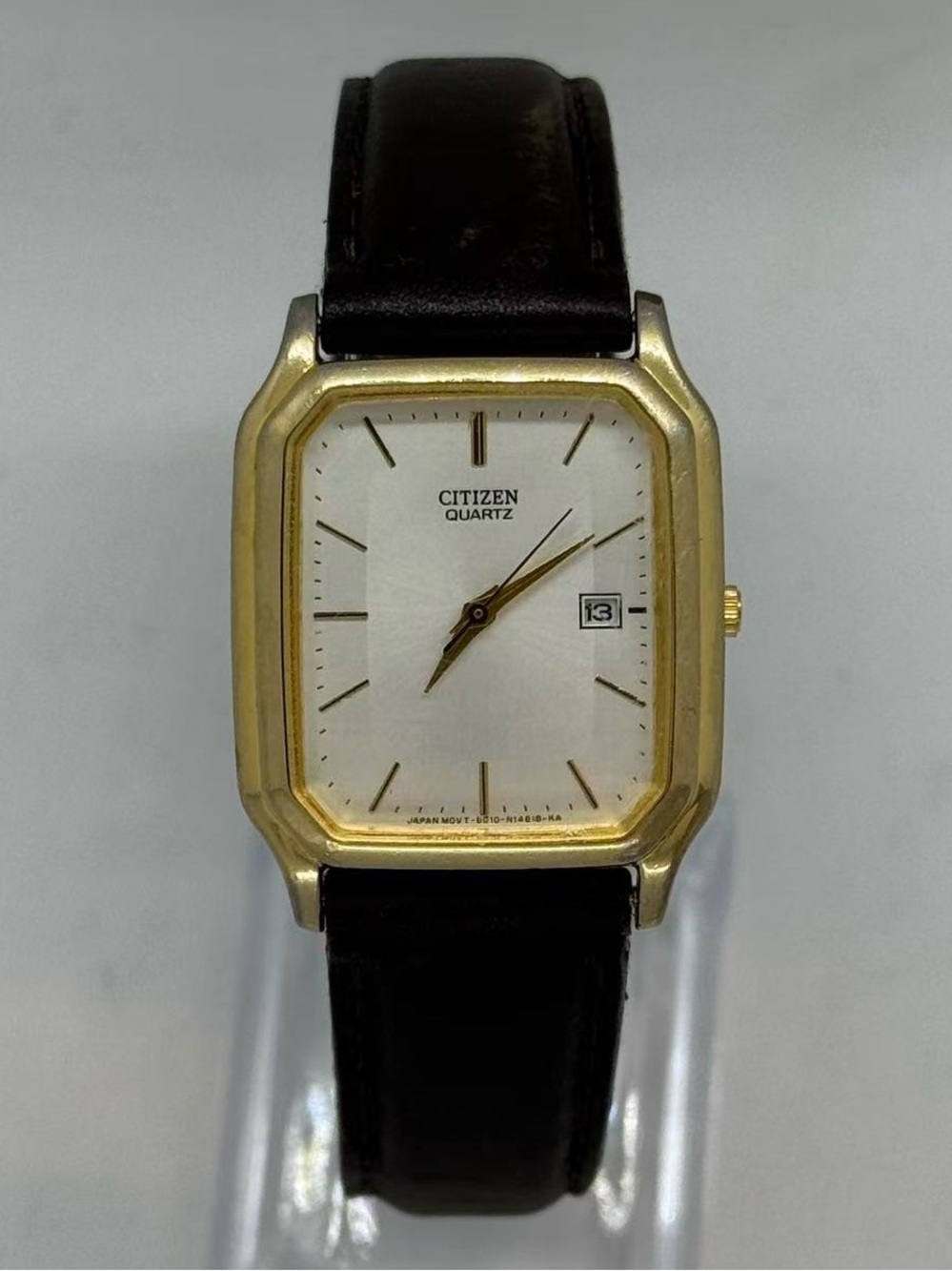 Vintage Citizen Quartz Men’s Watch 25mm Silver Dial Date New Battery Runs